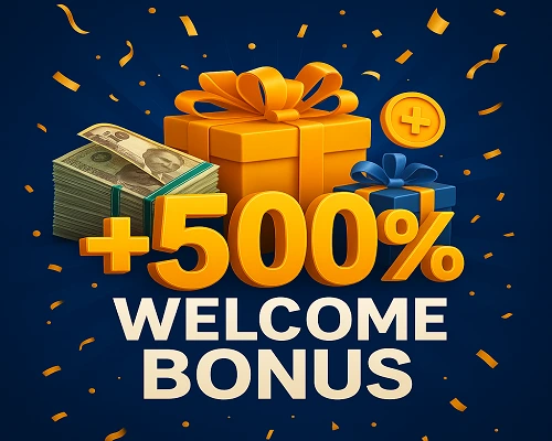 Betin Kenya welcome bonus package showing +500% bonus on first 4 deposits with money stacks and gift boxes in Kenyan shilling currency