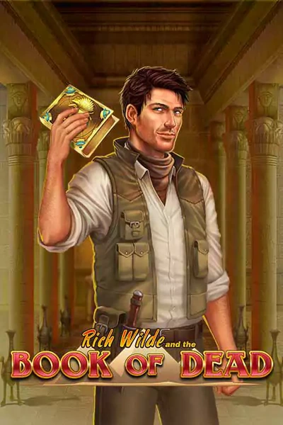 Book of Dead slot interface showing Rich Wilde, ancient Egyptian symbols, hieroglyphs, expanding wilds, and free spins counter for Kenyan players